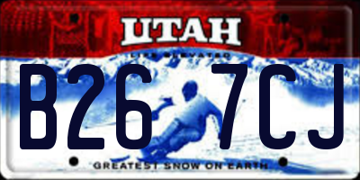 UT license plate B267CJ