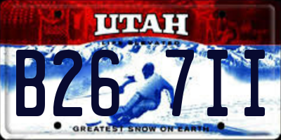 UT license plate B267II