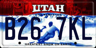 UT license plate B267KL