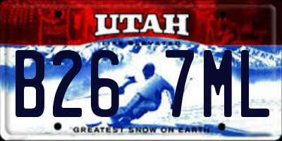 UT license plate B267ML