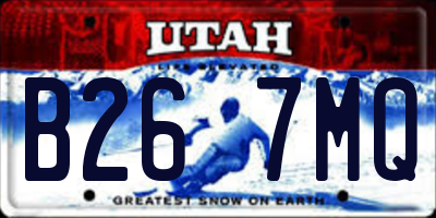 UT license plate B267MQ