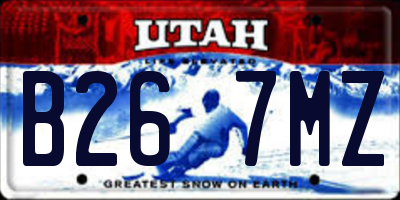 UT license plate B267MZ
