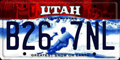 UT license plate B267NL
