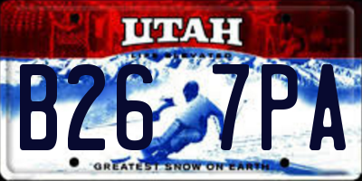 UT license plate B267PA