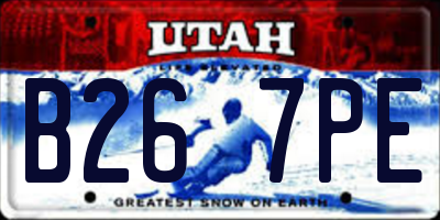 UT license plate B267PE