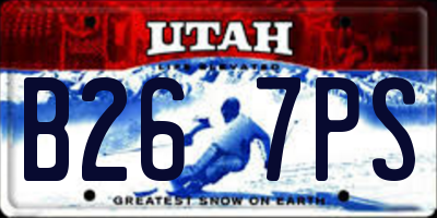 UT license plate B267PS