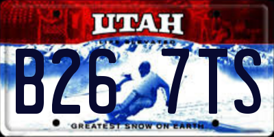 UT license plate B267TS