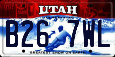 UT license plate B267WL