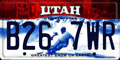 UT license plate B267WR