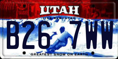 UT license plate B267WW