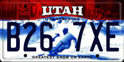 UT license plate B267XE