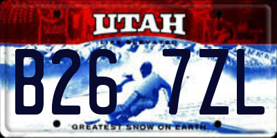 UT license plate B267ZL