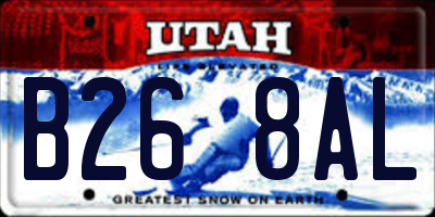 UT license plate B268AL