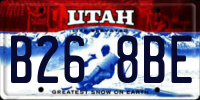 UT license plate B268BE