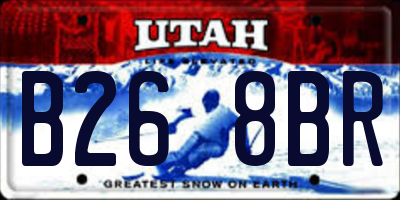 UT license plate B268BR