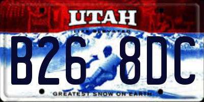 UT license plate B268DC