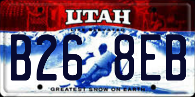 UT license plate B268EB