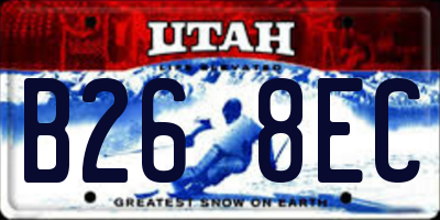 UT license plate B268EC