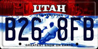 UT license plate B268FB