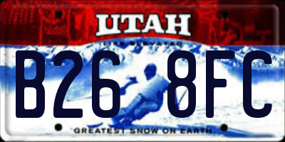 UT license plate B268FC