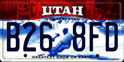 UT license plate B268FD