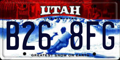 UT license plate B268FG