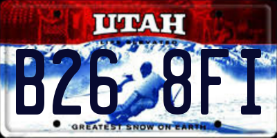 UT license plate B268FI