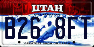 UT license plate B268FT
