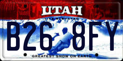 UT license plate B268FY