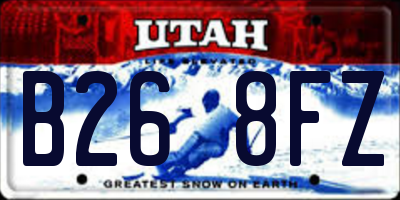 UT license plate B268FZ