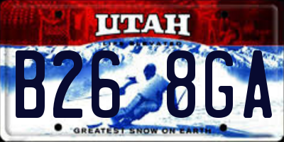 UT license plate B268GA