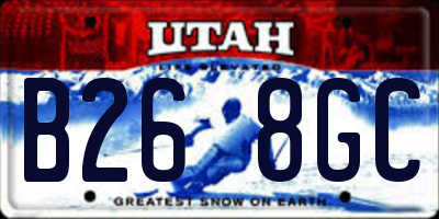 UT license plate B268GC
