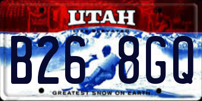 UT license plate B268GQ