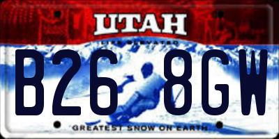 UT license plate B268GW