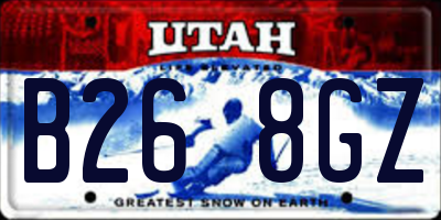 UT license plate B268GZ