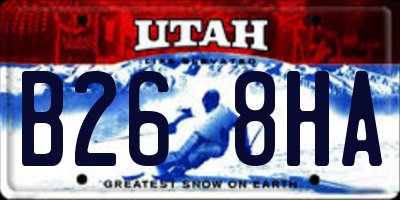 UT license plate B268HA