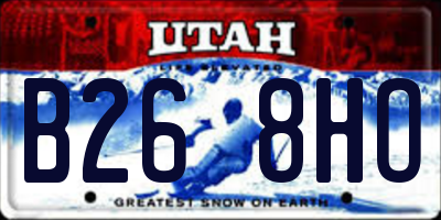 UT license plate B268HO