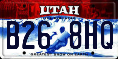 UT license plate B268HQ