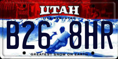 UT license plate B268HR