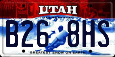 UT license plate B268HS