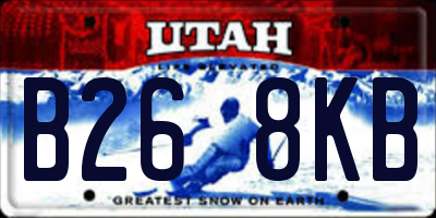 UT license plate B268KB
