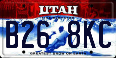 UT license plate B268KC