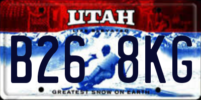 UT license plate B268KG