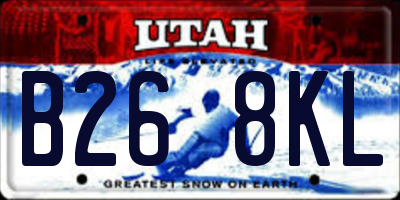 UT license plate B268KL