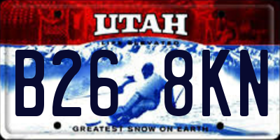 UT license plate B268KN