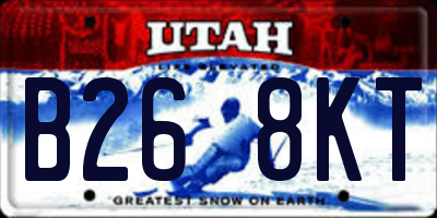 UT license plate B268KT