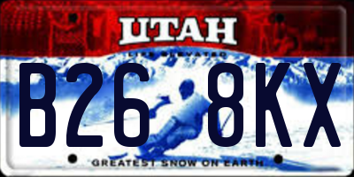 UT license plate B268KX
