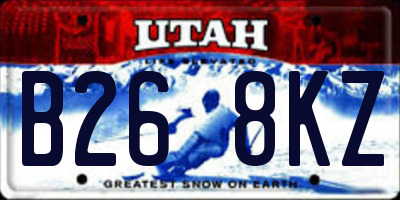 UT license plate B268KZ