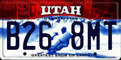 UT license plate B268MT