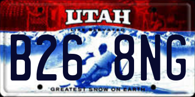 UT license plate B268NG